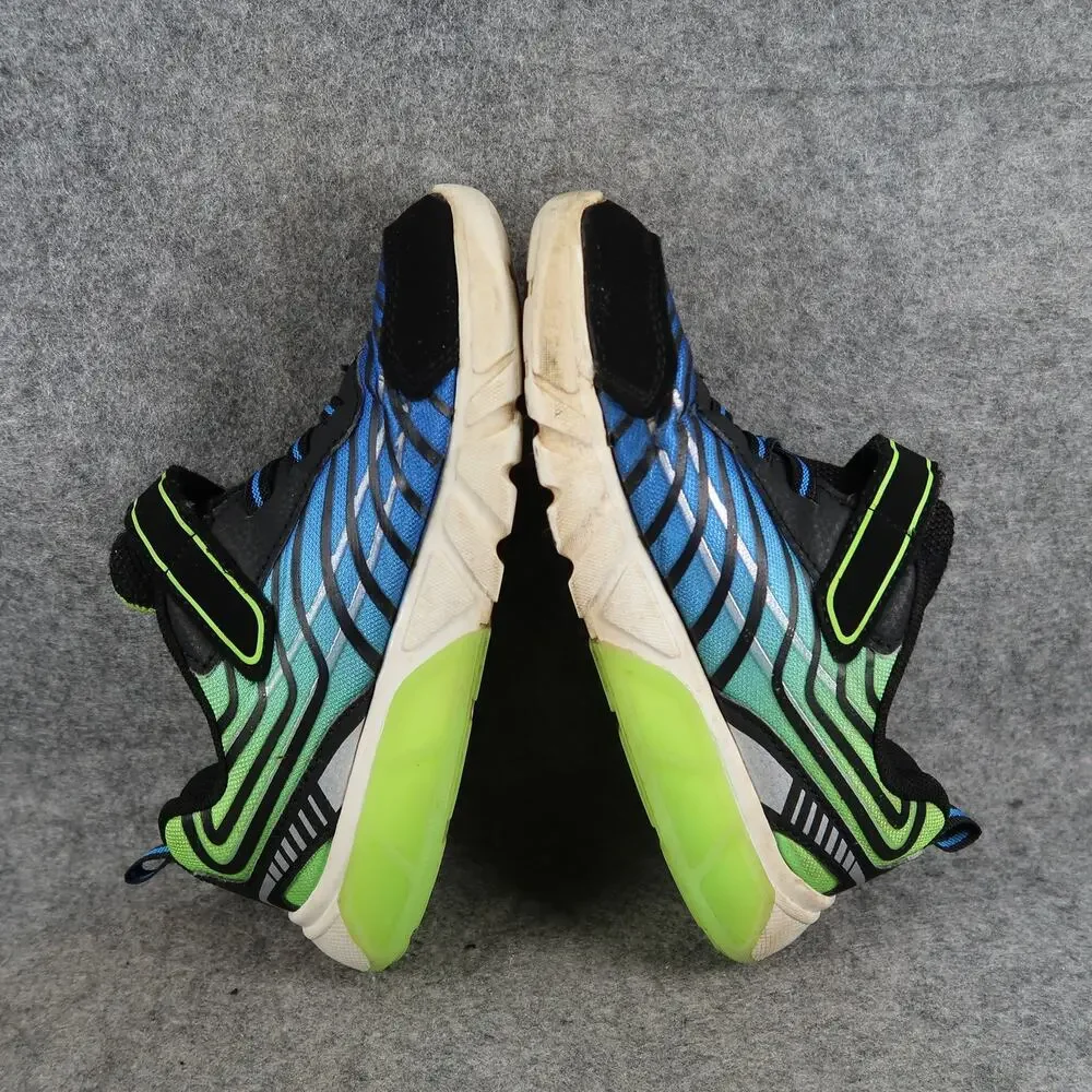 Athletic Works Shoes Kids 2 Sneakers Casual Easy On Blue Green Boys Play School